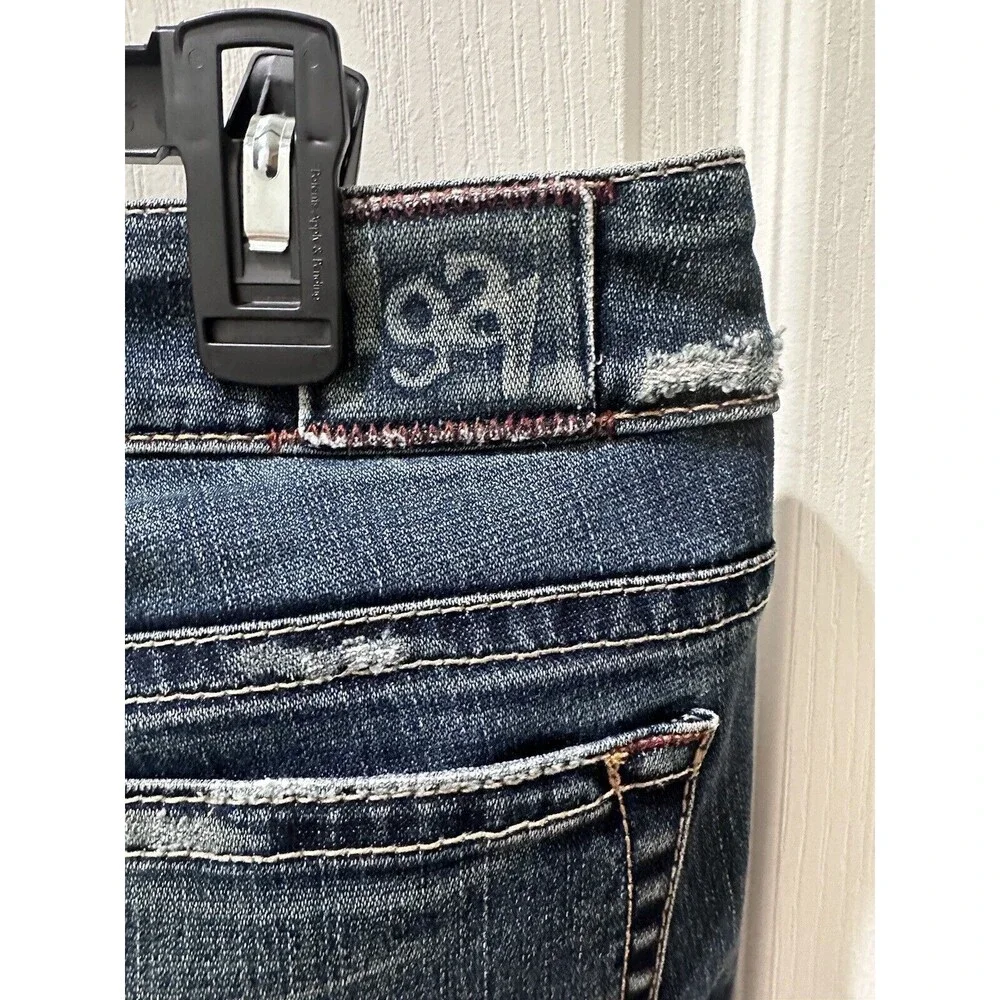 1921 Women's Distressed 29/32 Denim Blue Jeans - Picture 8 of 13